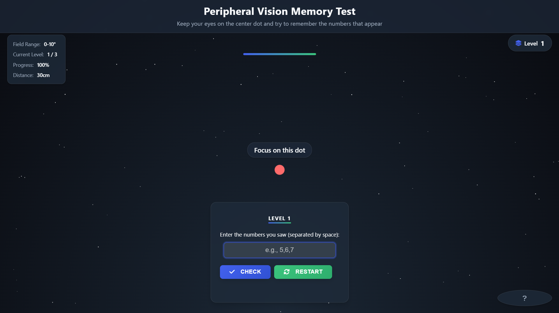 Peripheral Vision Test